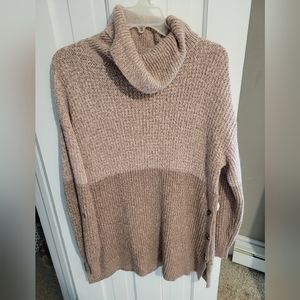 Cowel Neck Color Block Maternity Sweater